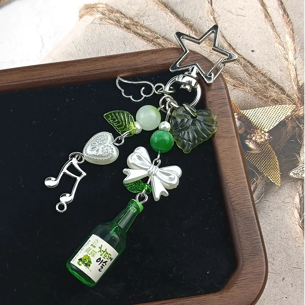 Cute Acrylic Keychain – Heart, Star, Mushroom & Cherry Blossom Fashion Keychain Babs