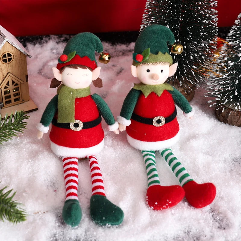 Christmas Elf Doll & Santa Claus Tree Hanging Ornaments Christmas Tree Ornament Babs