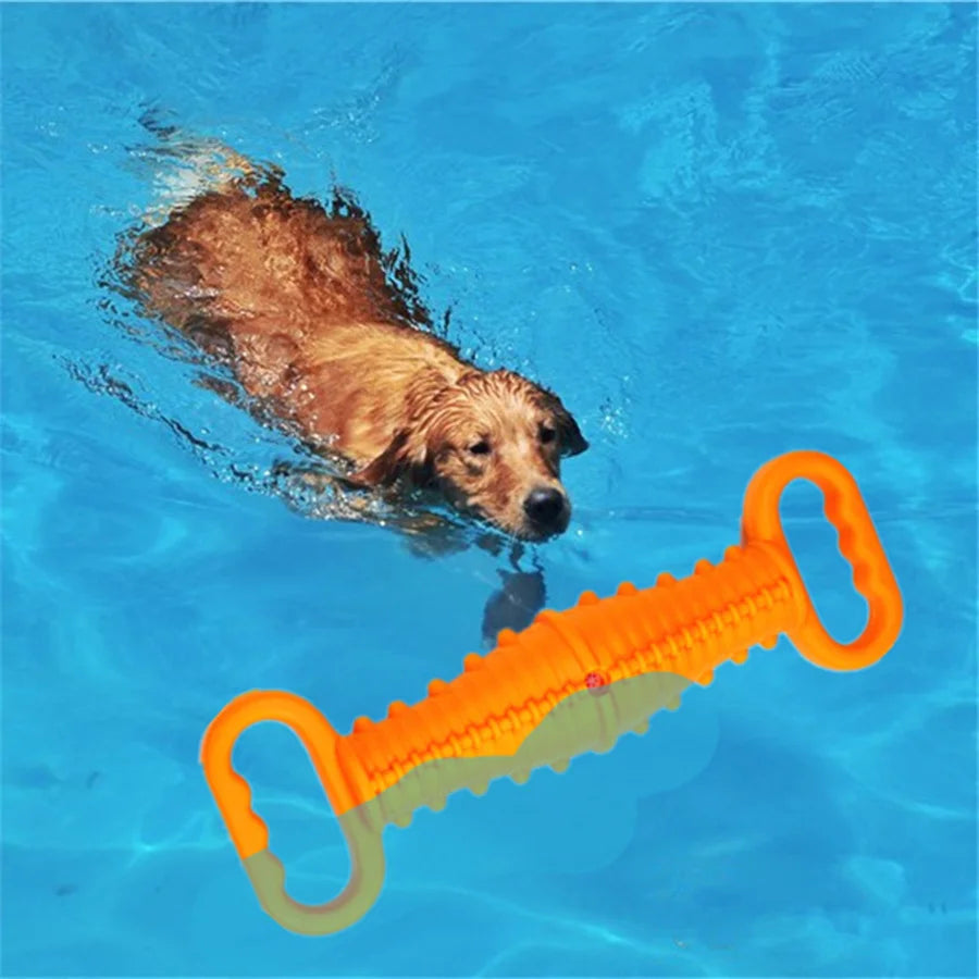 TPR Double Handle Pull Ring Dog Chew & Training Toy Dog Chew Toy Babs