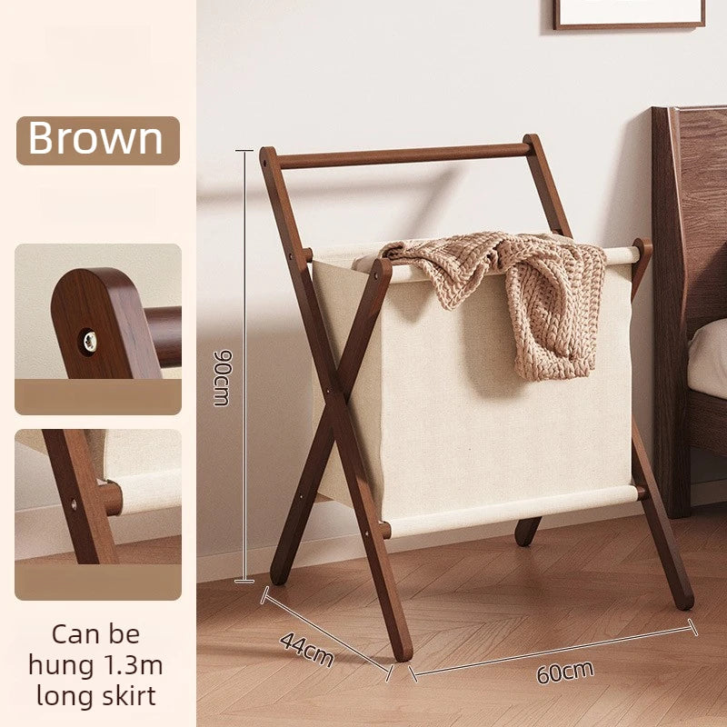 Wooden Standing Coat Rack | Modern Beech Clothes Organizer Standing Coat Rack Babs Brown-60CM