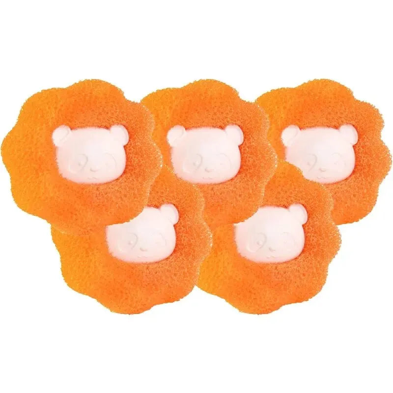 Reusable Pet Hair Remover Laundry Balls – Lint & Fur Catcher Laundry Lint Remover Babs Orange-5PC