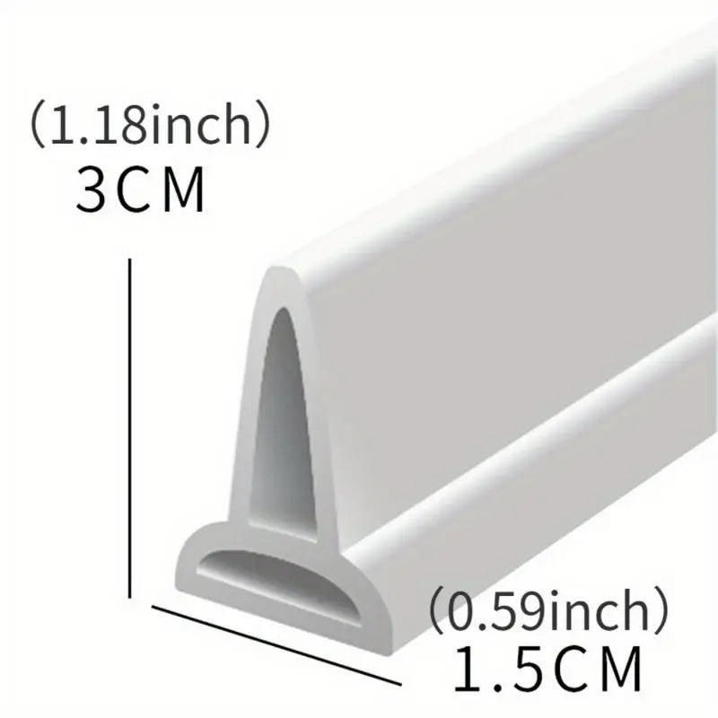 30mm Rubber Bathroom Water Baffle Strip – 1M Waterproof Separator Bathroom Baffle Strip Babs