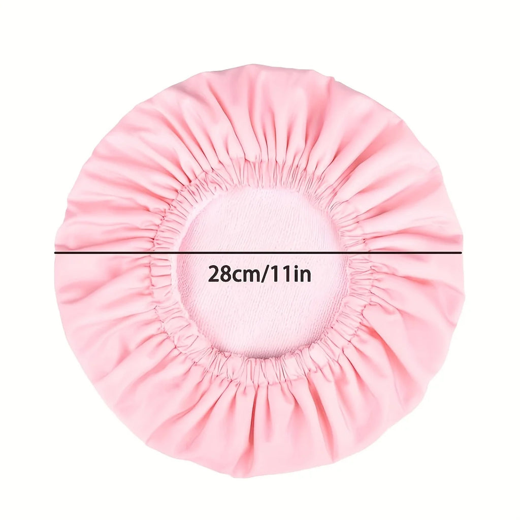Terry Lined Shower Cap for Women – Large Reusable Waterproof Shower Cap Babs