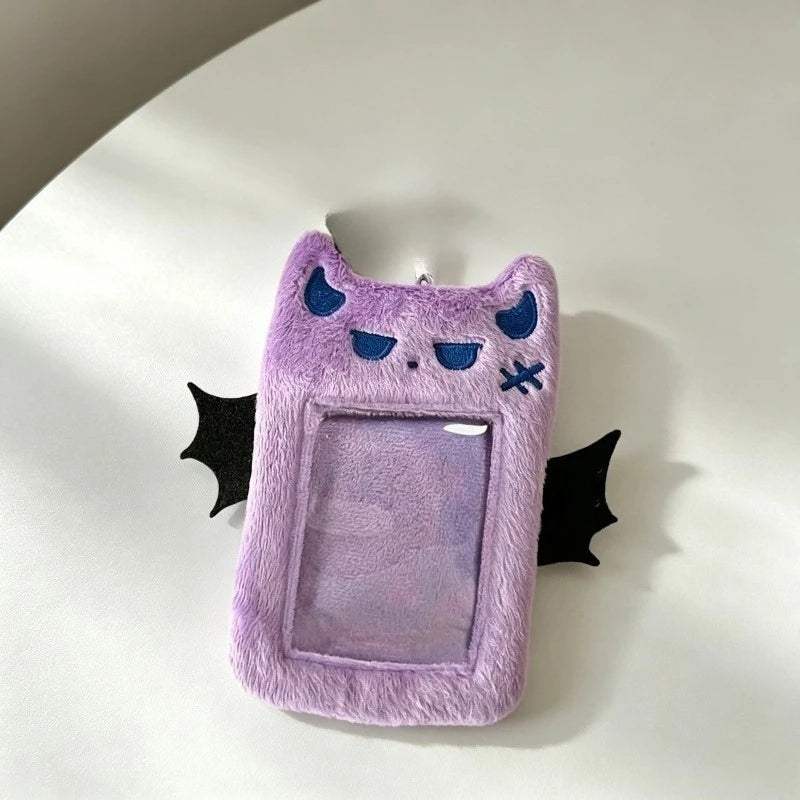 Cute Devil Plush Photocard Holder – Kawaii Card Case Plush Card Holder Babs