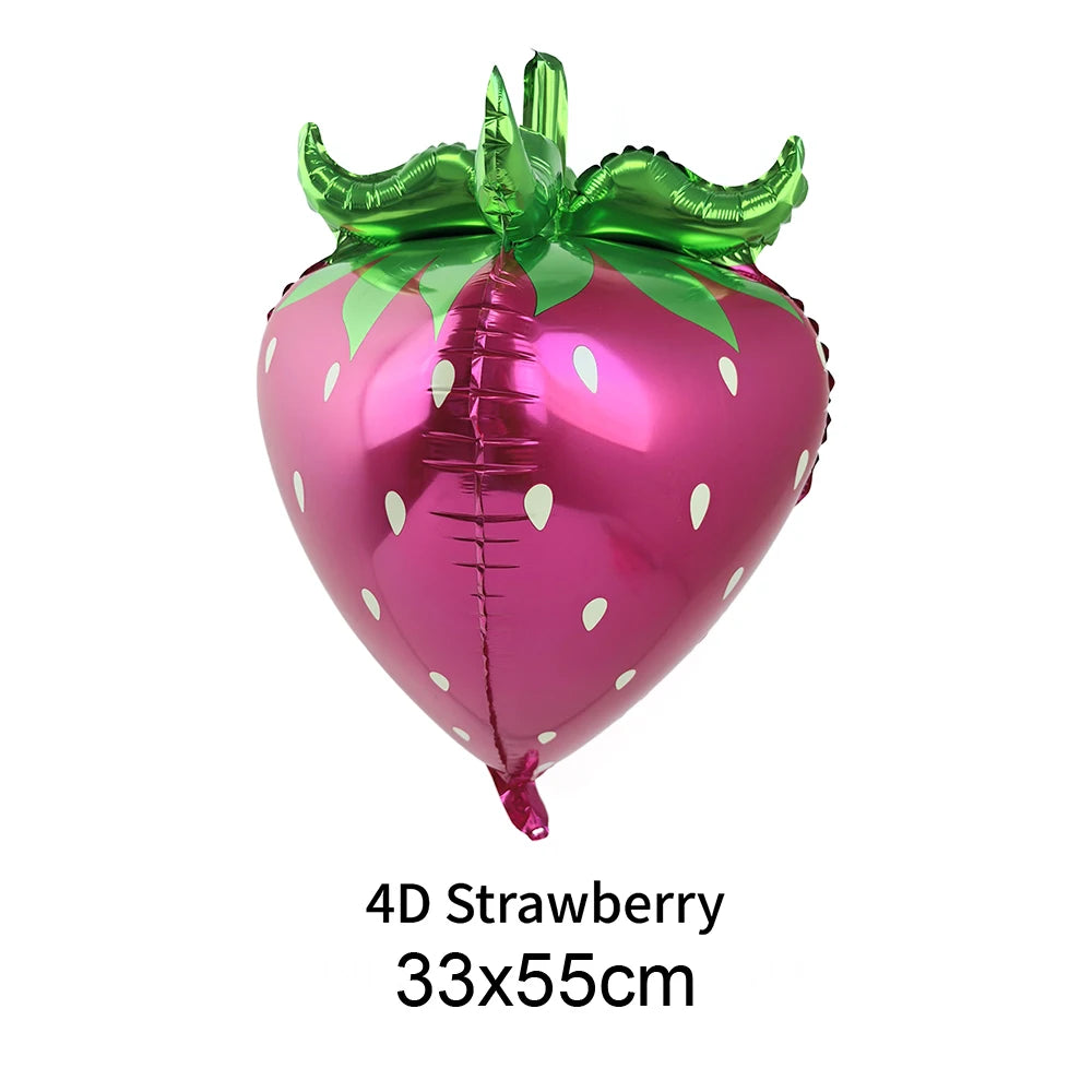 Fruit Foil Balloons – Strawberry Banana Watermelon Party Decor Party Foil Balloons Babs Emerald As pictures show