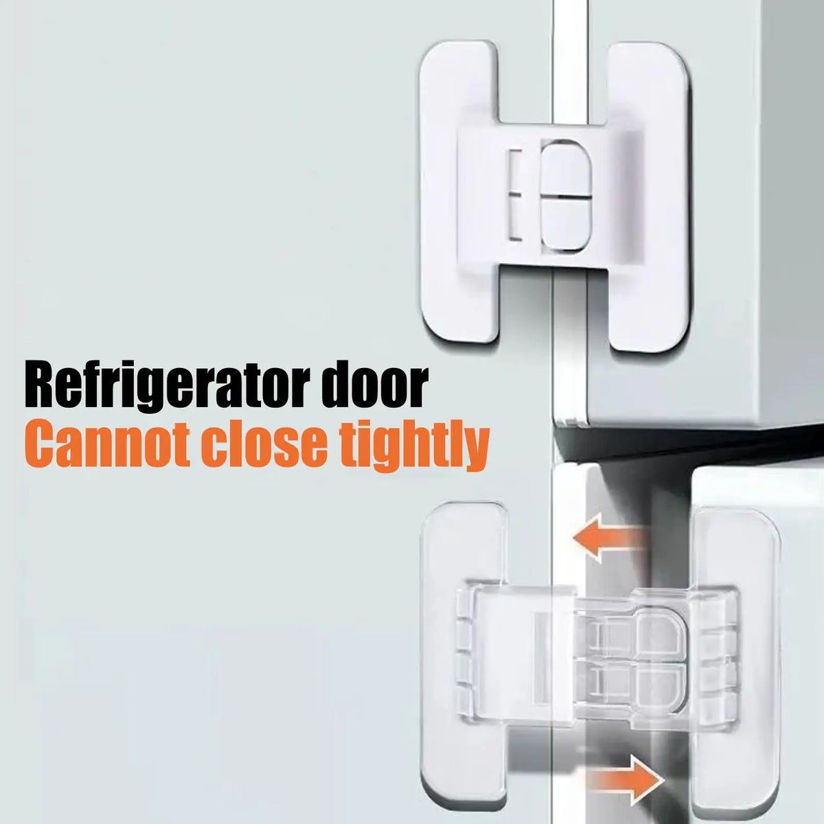 2-Pack Fridge Door Lock Self-Adhesive Child Safety Buckle Fridge Safety Lock Babs