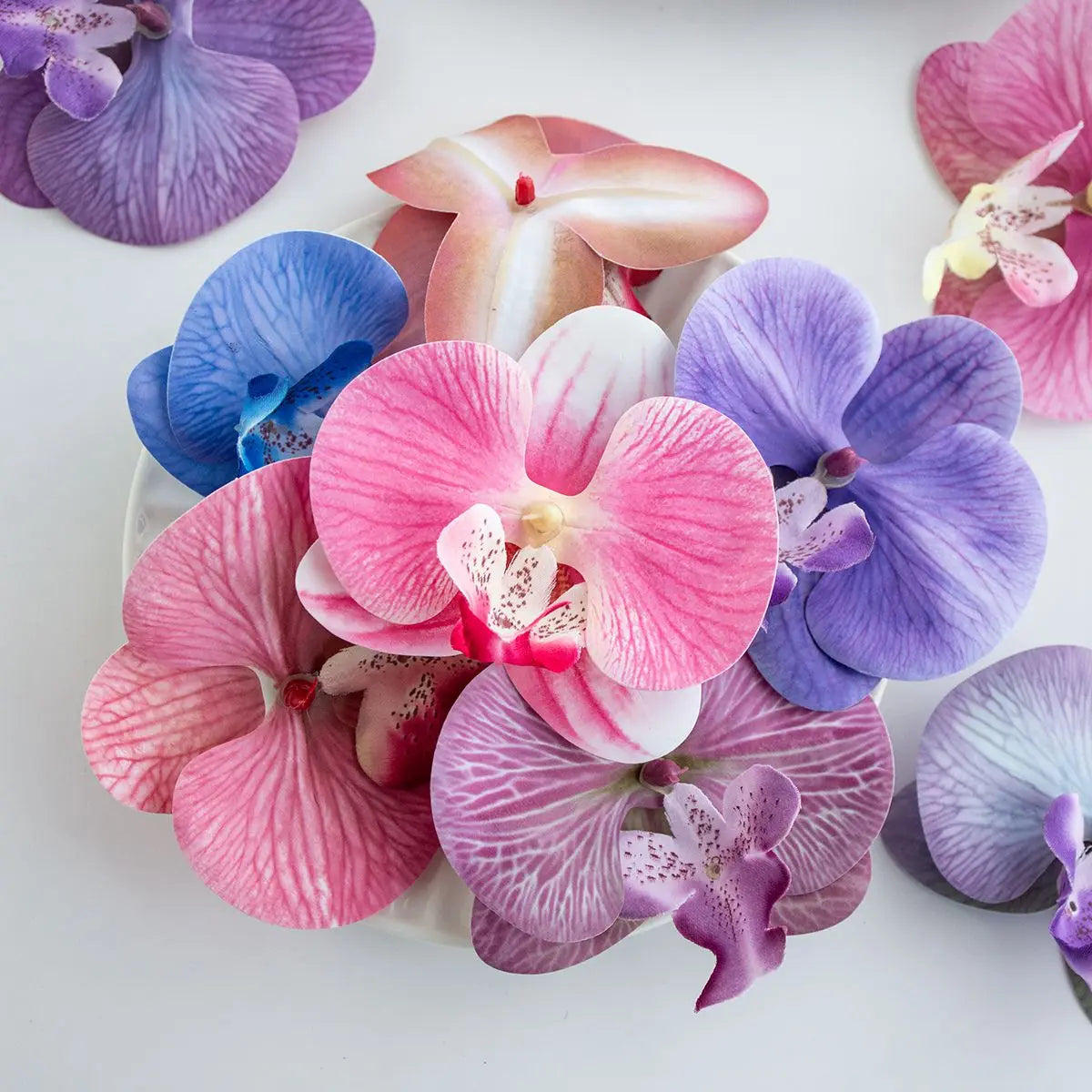 Silk Butterfly Orchid Artificial Flowers – Wedding & DIY Décor Artificial Flower Heads Babs