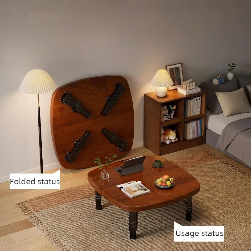 Folding Tatami Coffee Table – Minimalist Low Side Table 80cm Folding Coffee Table Babs