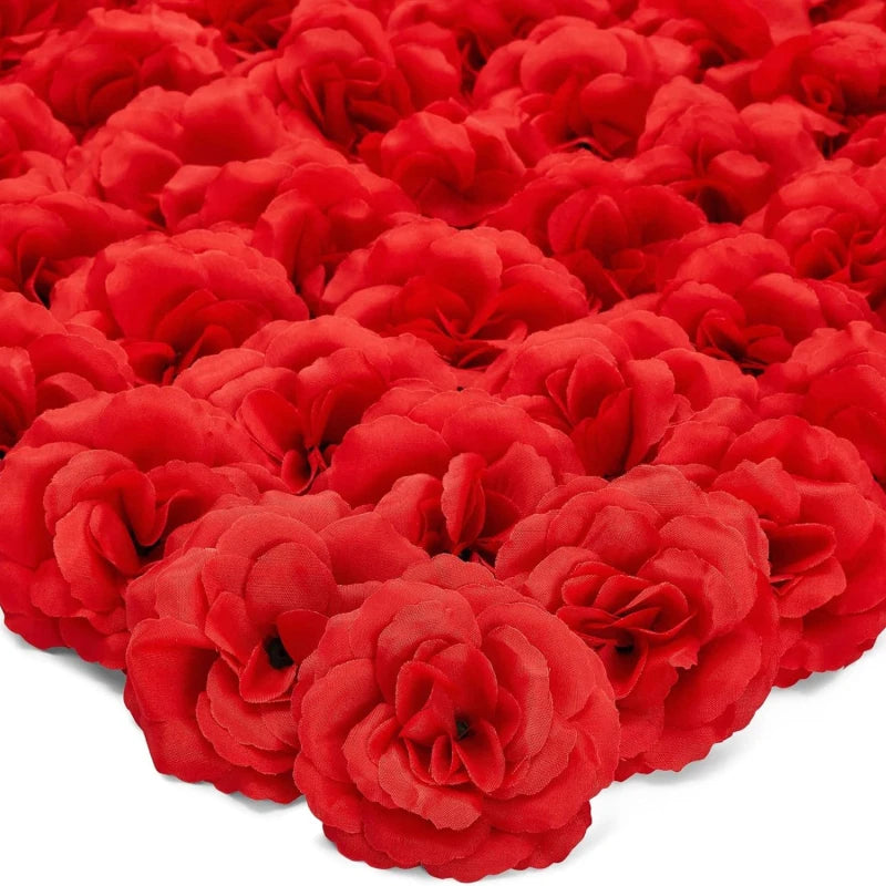 Artificial Silk Rose Heads 20/40pcs – Wedding & Home Decor Artificial Flower Heads Babs Red 40 PCS
