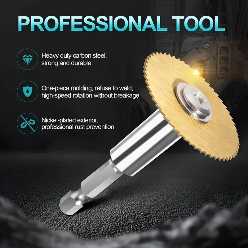 7-Piece HSS Circular Saw Blade Set with Hex Shank | Metal & Wood Circular Saw Blade Set Babs