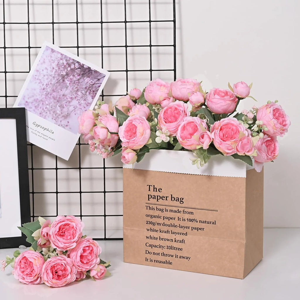 Artificial Silk Peony Flowers – Wedding & Home Decor Bouquet Artificial Silk Flowers Babs