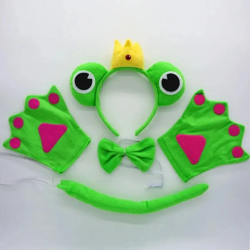 5-Piece Kids Animal Ear Headband & Tail Costume Set Kids Costume Set Babs