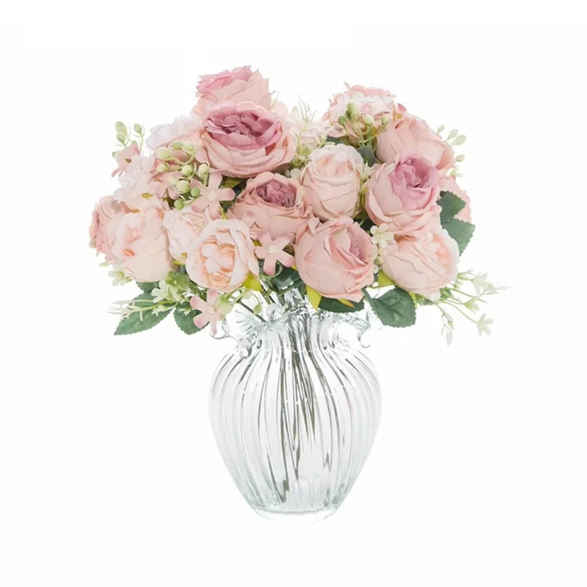 Silk Peony & Rose Artificial Flower Bouquet | Home Décor Artificial Flower Bouquet Babs