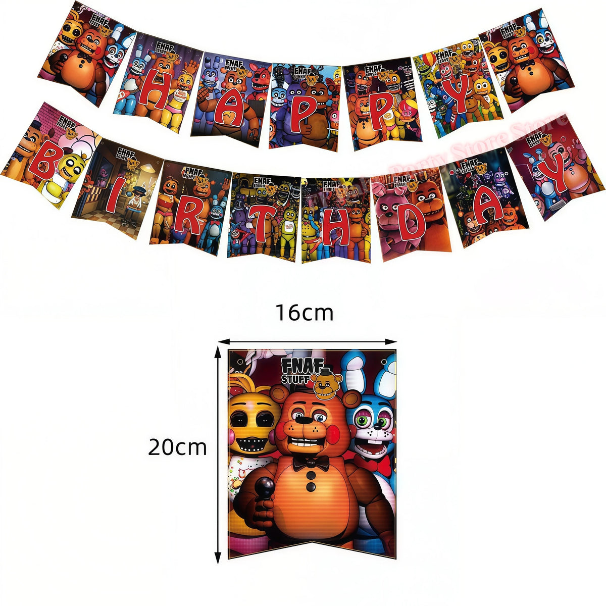 Five Nights Bear Birthday Party Decorations Set for Kids