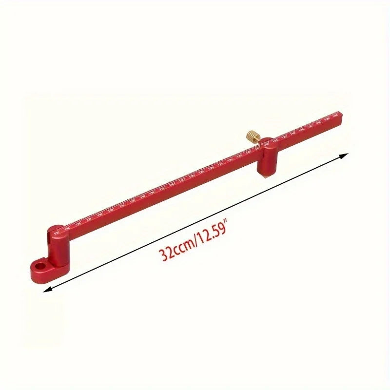 Woodworking Scribing Gauge & Center Finder Ruler – Aluminum Woodworking Scribing Gauge Babs