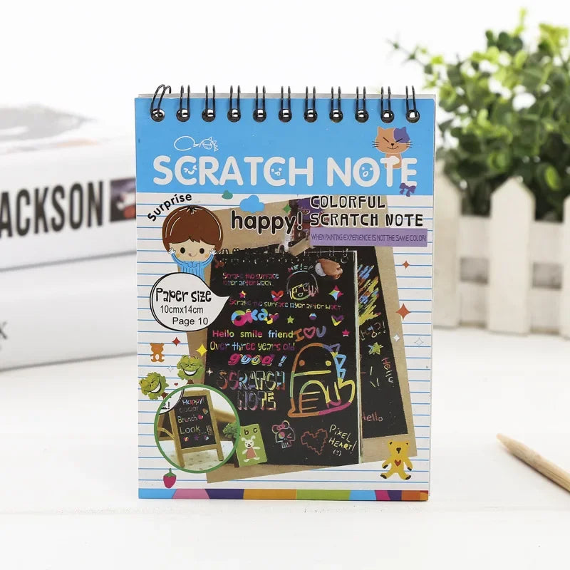 Kids Magic Scratch Art Book – Rainbow Colorful Scratch Paper Set Kids Scratch Art Set Babs small 1