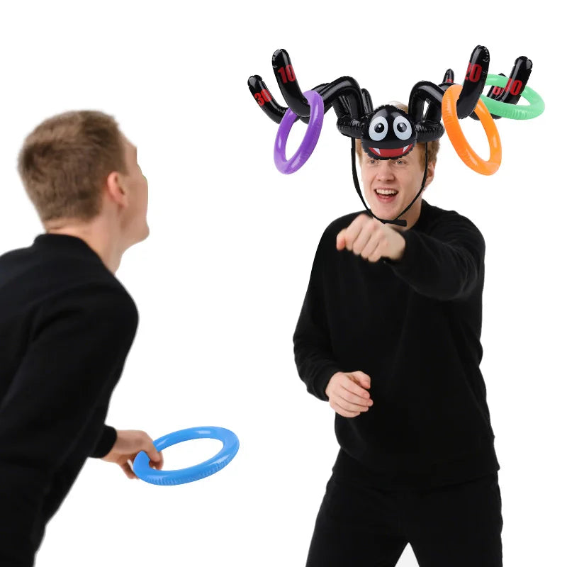 Halloween Inflatable Ring Toss Game – Spider & Octopus Party Toy Inflatable Party Game Babs