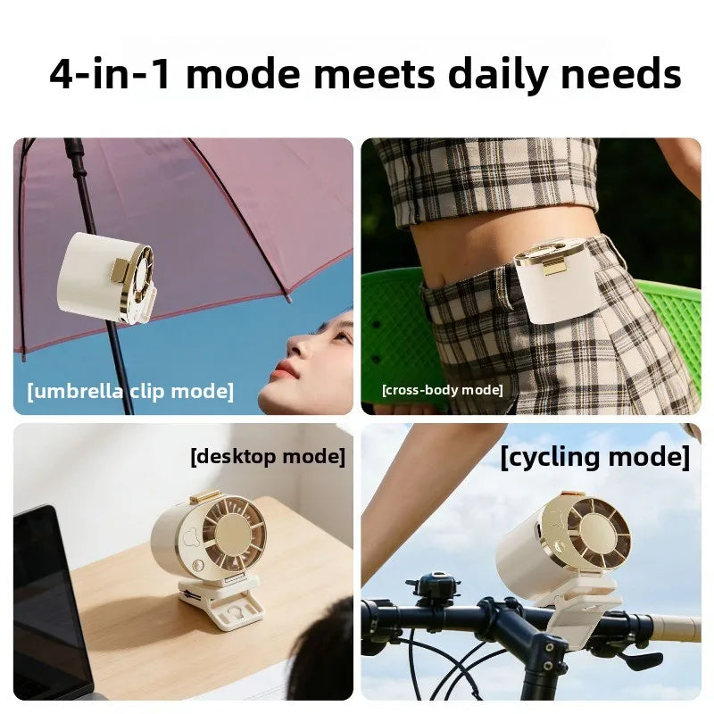 Mini Clip-On Waist Fan USB Rechargeable Portable Cooling Fan Portable Clip Fan Babs