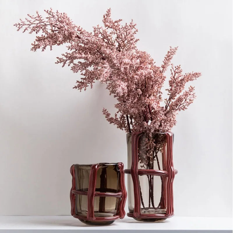 Modern Luxury Glass Vase – Minimalist Elegant Table Decor Decorative Glass Vase Babs