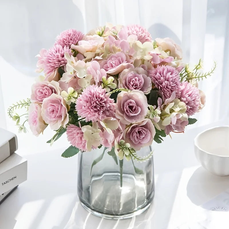 Artificial Silk Roses Bouquet – Wedding & Home Décor Artificial Flower Bouquet Babs