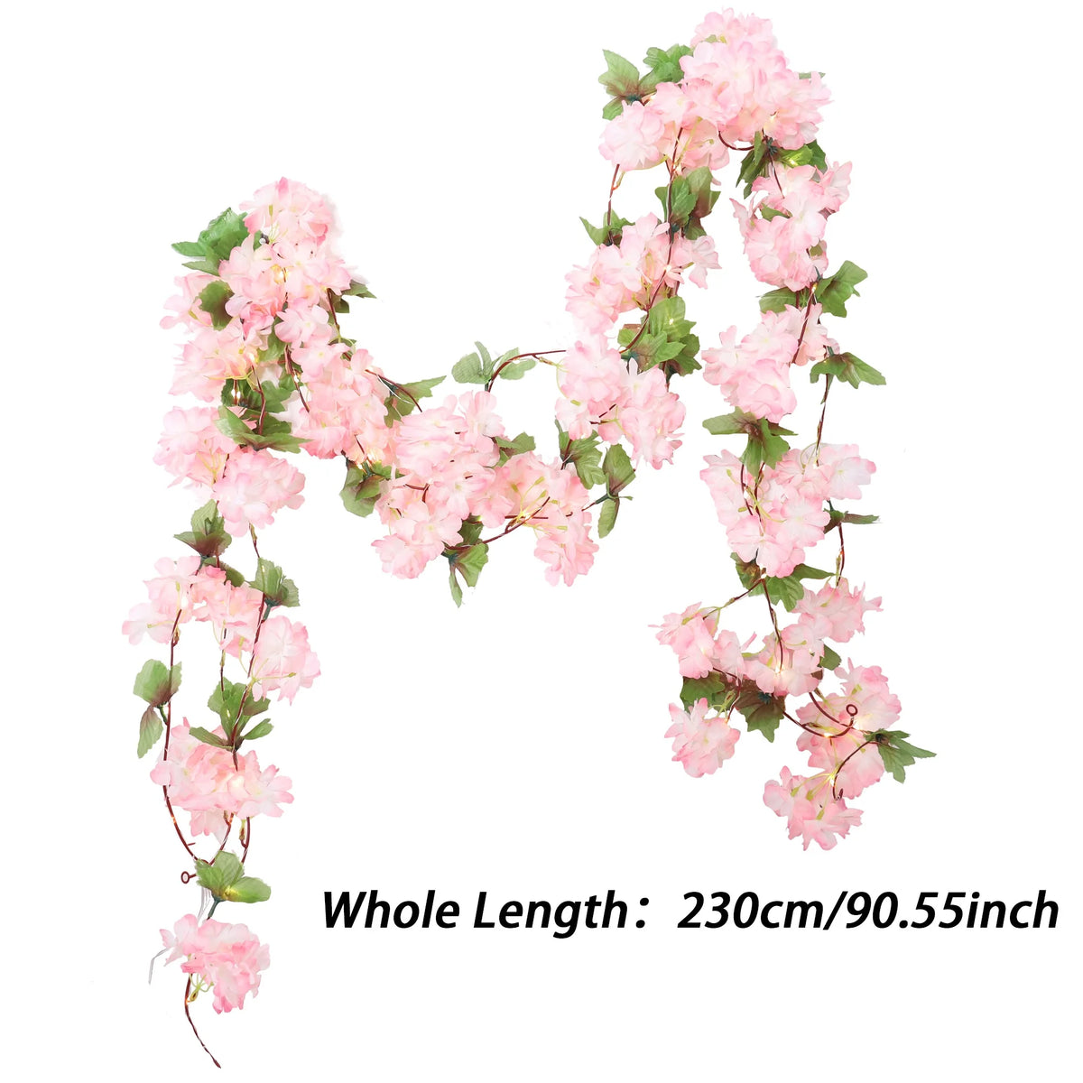 Cherry Blossom Vine LED Garland – Sakura Wedding Arch Decor Artificial Flower Garland Babs