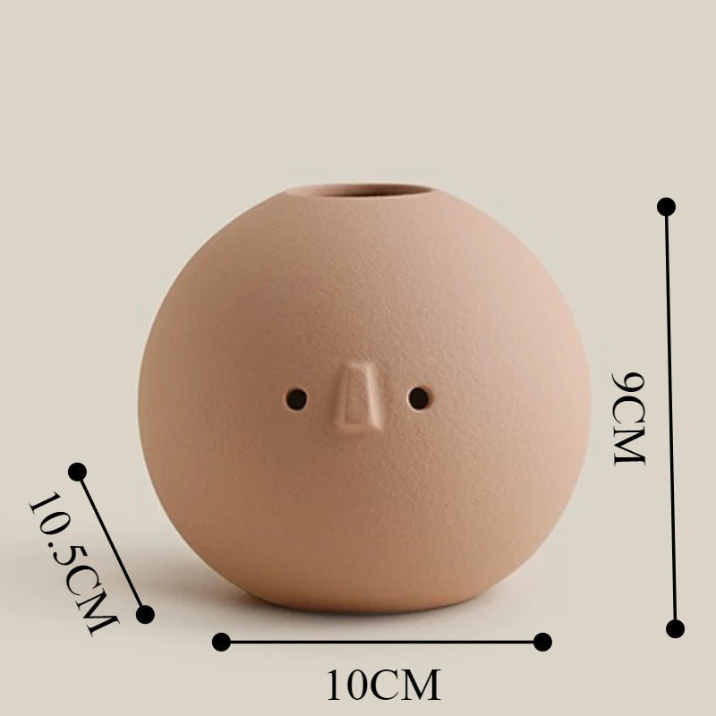 Abstract Ceramic Flower Vase – Modern Minimalist Home Decor Decorative Ceramic Vase Babs Style C