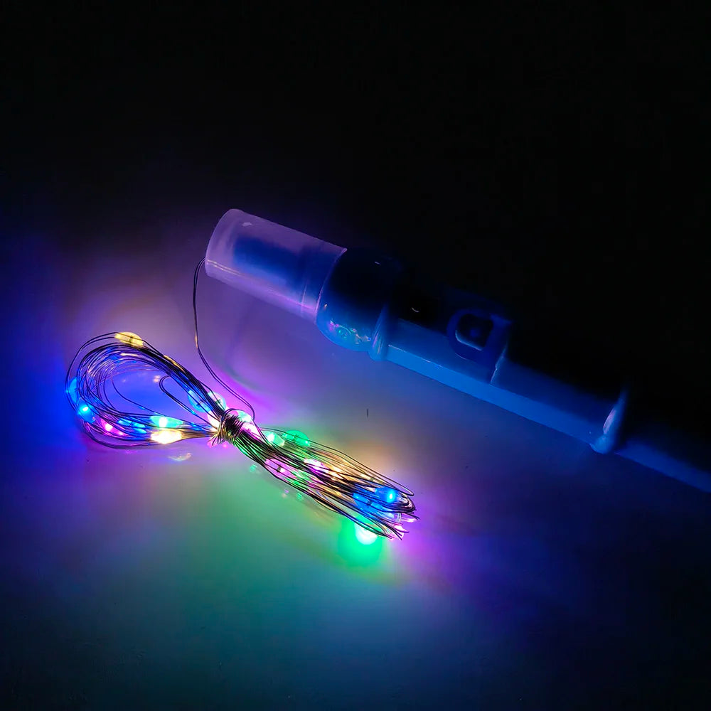 10pcs LED Bobo Balloon Handles – 3-Level Flash & 3M Light String Balloon LED Handle Set Babs