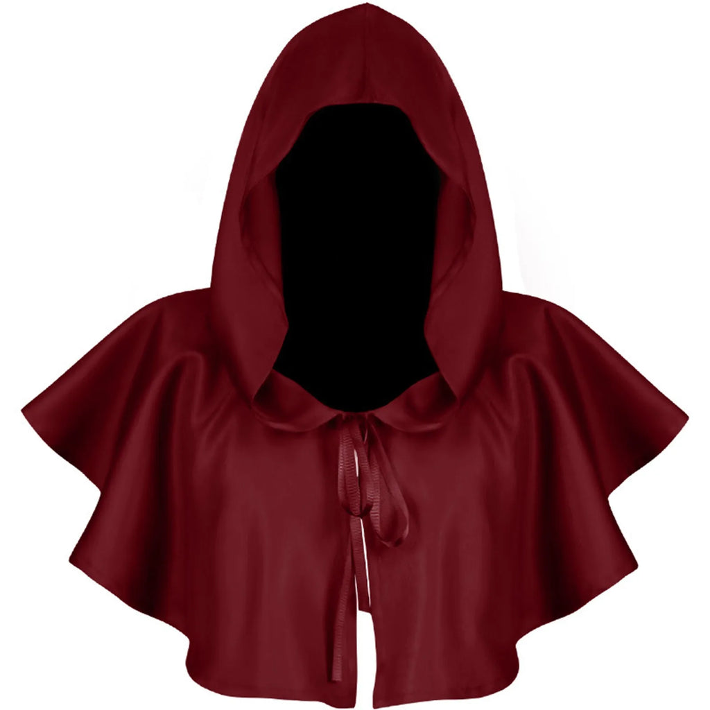 Medieval Hooded Cloak Cape – Halloween Monk Priest Costume Halloween Costume Cape Babs