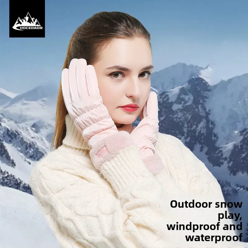 Women's Touchscreen Winter Gloves – Fleece Windproof Ski Winter Gloves Babs