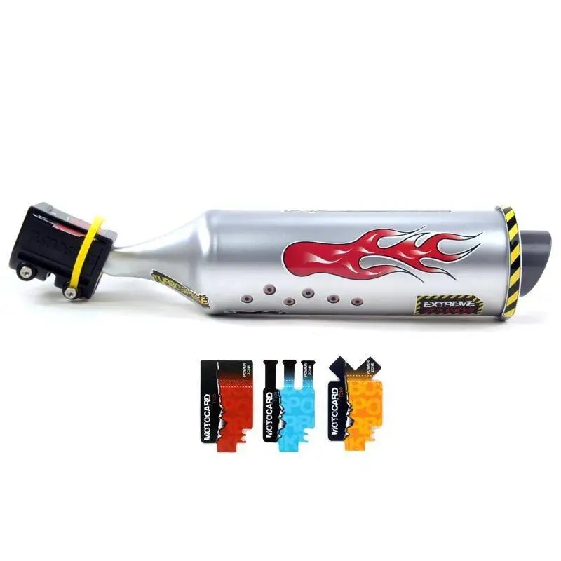 Turbine Exhaust Pipe Accessory for BMX, MTB & Mountain Bikes Bike Exhaust Accessory Babs Silver