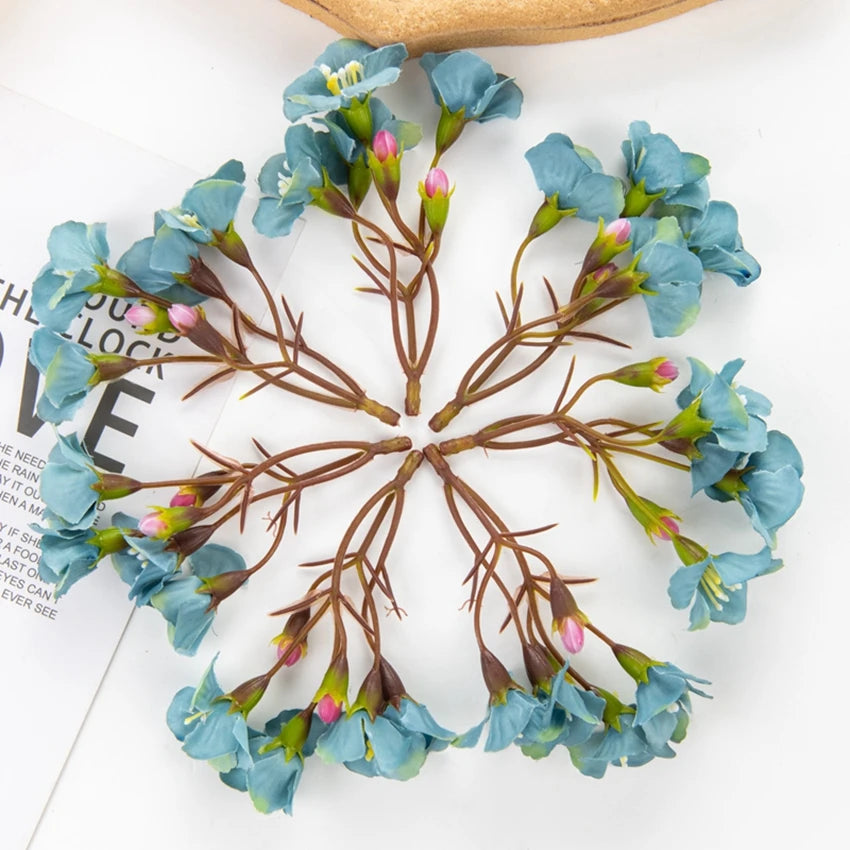 Artificial Silk Rose Flowers – Wedding & Home Décor (15/30 Pcs) Artificial Silk Flowers Babs Blue 30pcs