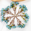 Artificial Silk Rose Flowers – Wedding & Home Décor (15/30 Pcs) Artificial Silk Flowers Babs Blue 30pcs