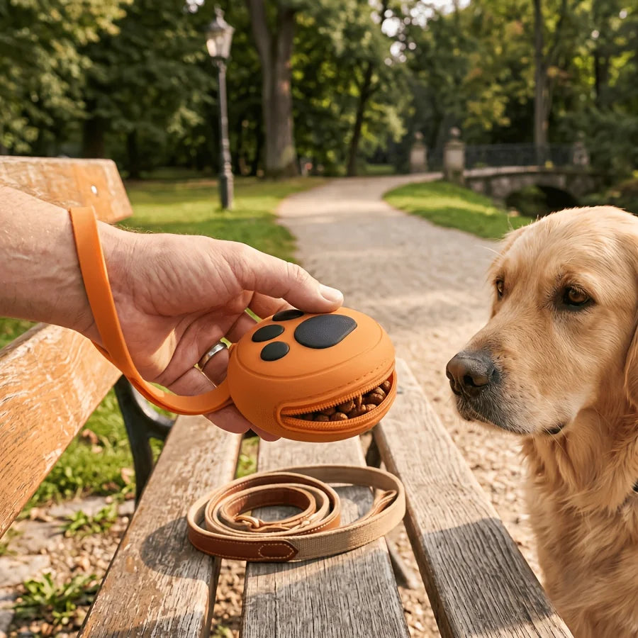 Silicone Dog Treat Pouch – Portable Waterproof Training Bag Dog Training Pouch Babs