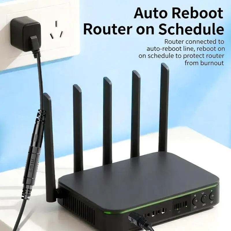 Router Auto Restart DC Power Cable – 24H Smart Cycle Reboot Router Power Cable Babs Default Title