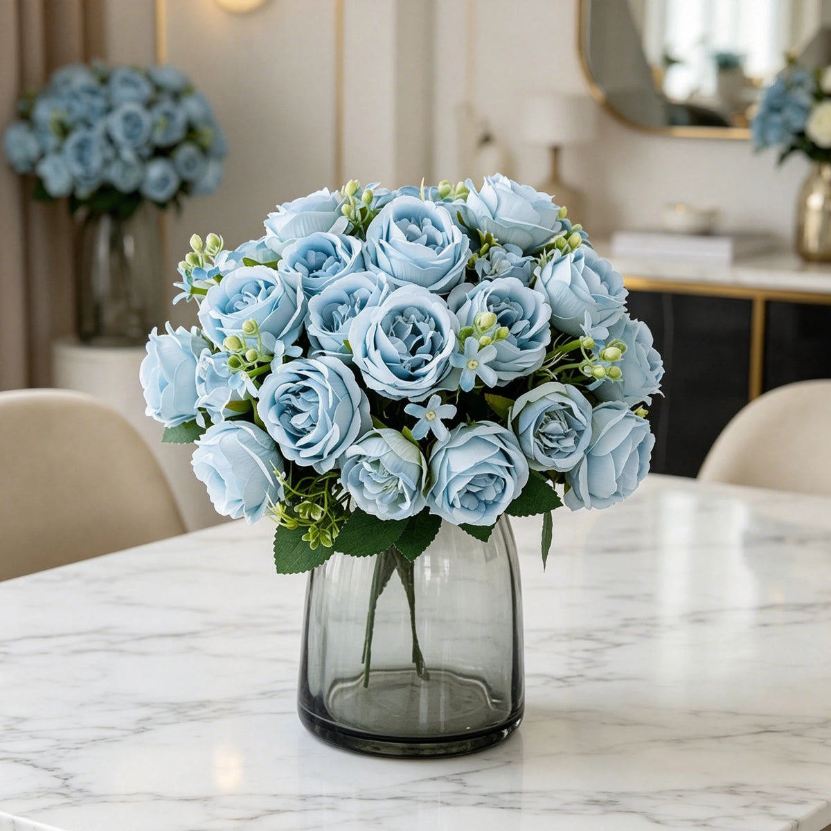 Artificial Silk Peony & Rose Bouquet – Wedding & Home Decor Artificial Flower Bouquet Babs