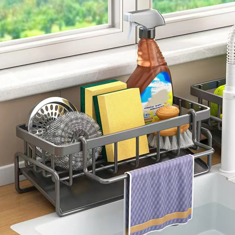 Heavy-Duty Kitchen Sink Caddy – Rust-Resistant Drain Rack Sink Storage Caddy Babs