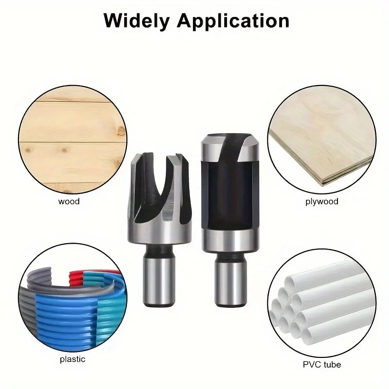 8-Pc Wood Hole Plug Cutter Set – High Carbon Steel Woodworking Wood Plug Cutter Set Babs