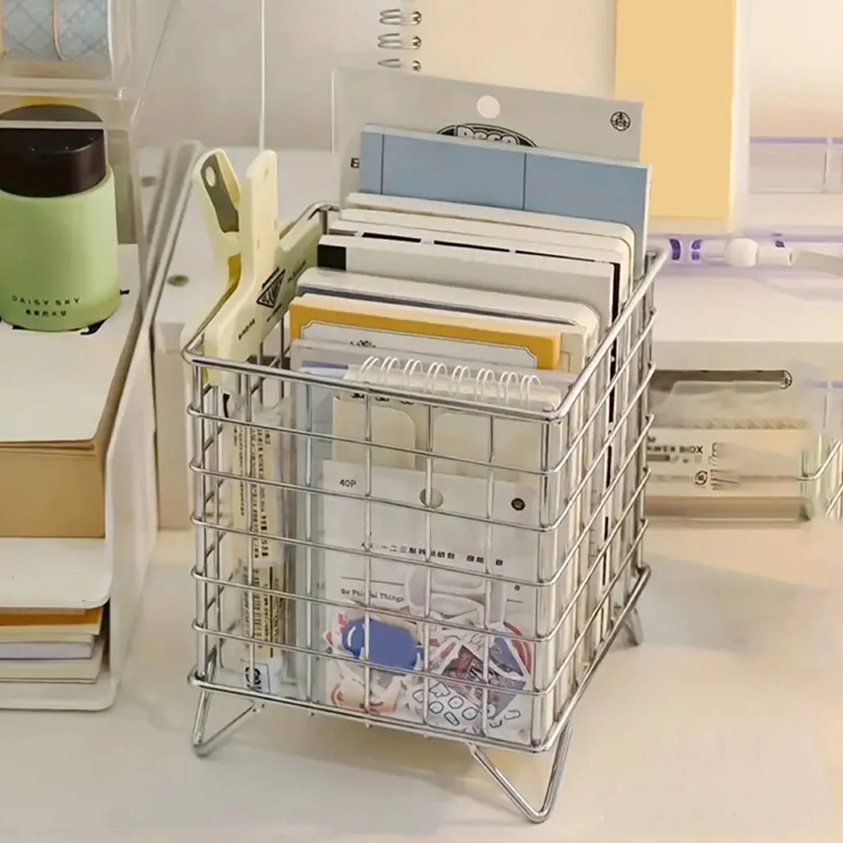 Iron Storage Basket – Kitchen, Desktop & Cosmetic Organizer Iron Storage Basket Babs