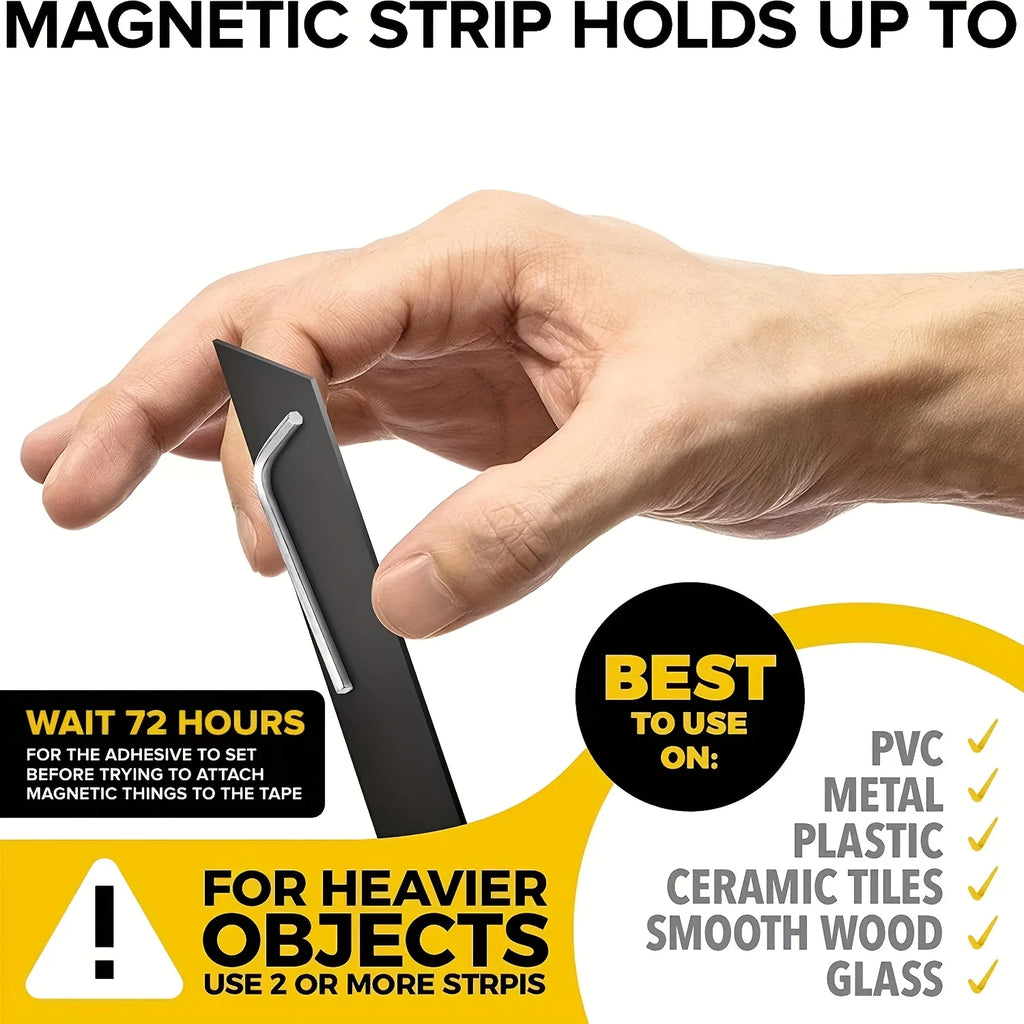 Flexible Self-Adhesive Magnetic Tape Roll – Cut-to-Size DIY Strip Magnetic Tape Roll Babs