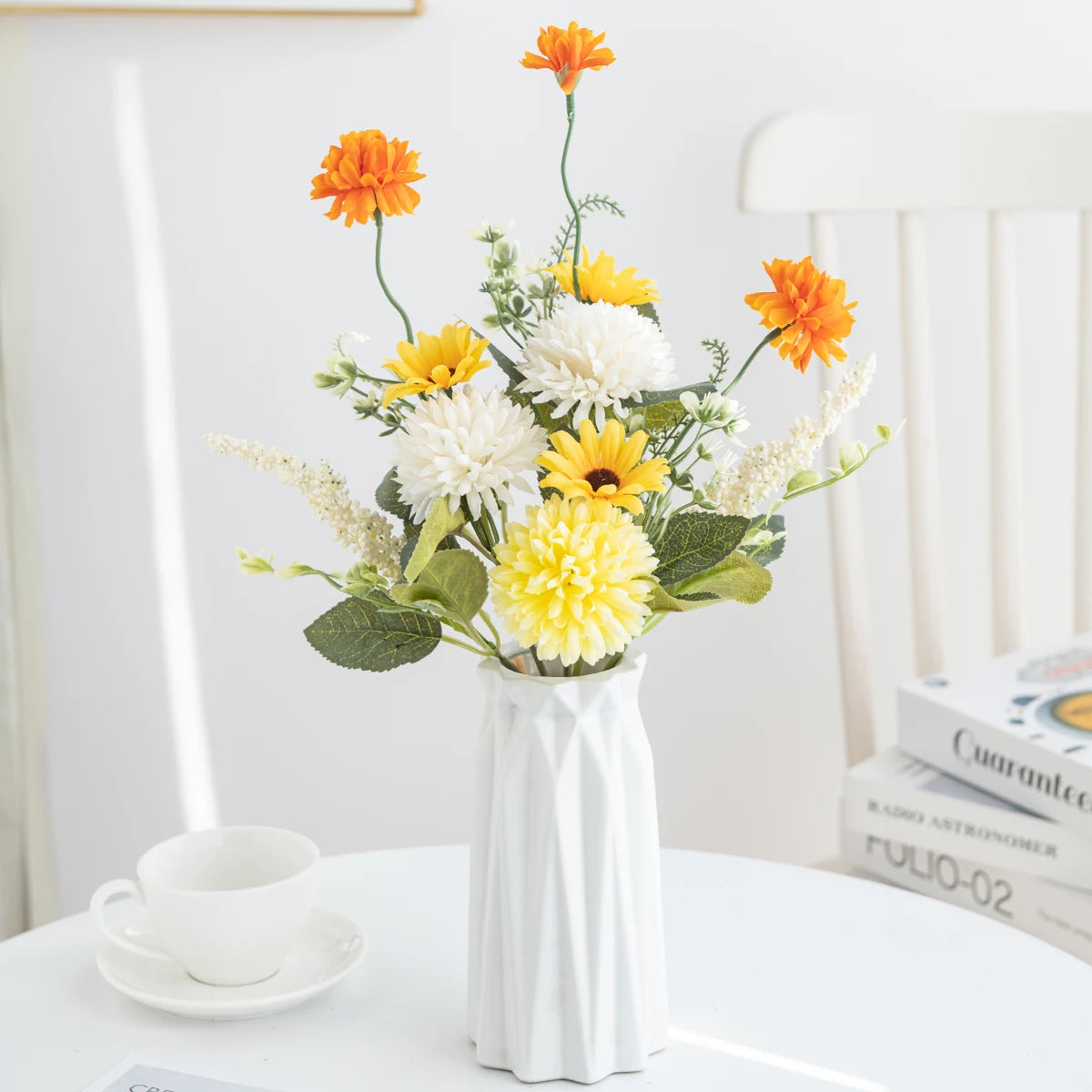 Silk Chrysanthemum Ball Bouquet – Wedding & Garden Décor Artificial Flower Bouquet Babs