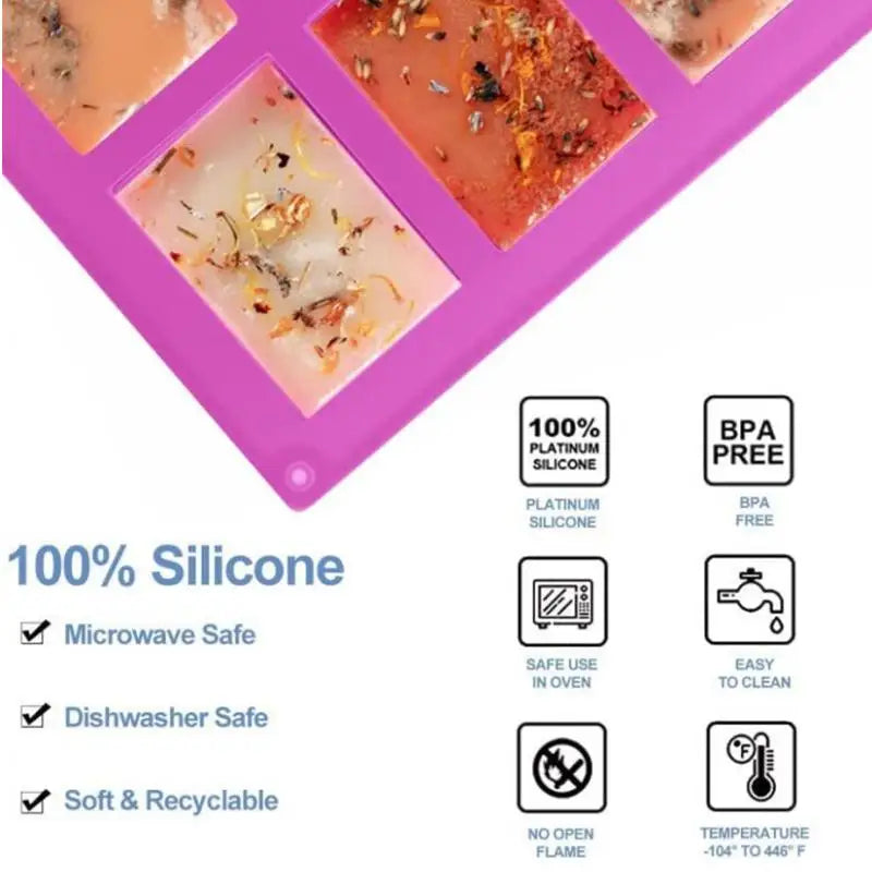 6-Cavity Floral Silicone Soap Mold – DIY Baking & Craft Silicone Craft Mold Babs