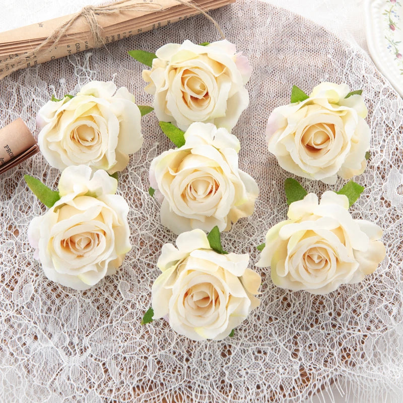 Silk Rose Artificial Flowers 10/20pcs – Wedding & Home Décor Artificial Silk Flowers Babs color 4 10 pcs