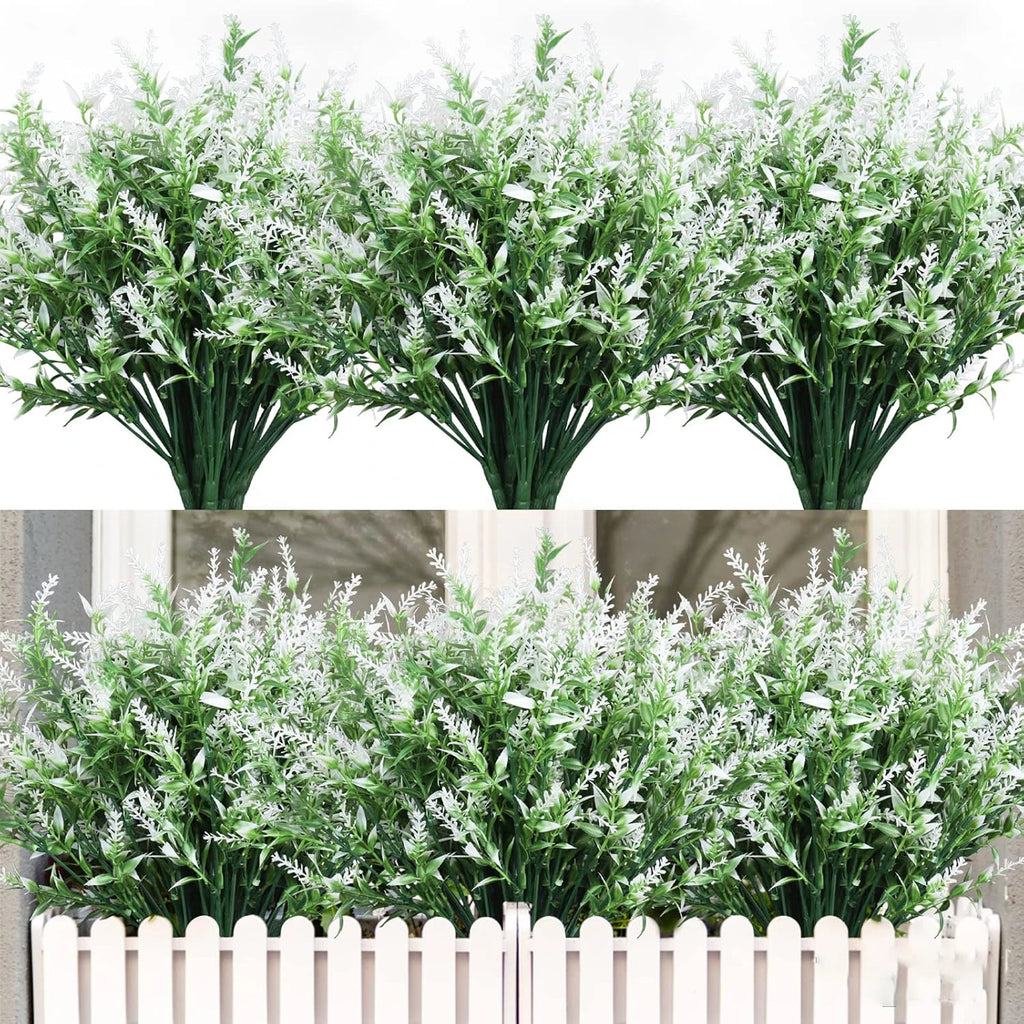 Artificial Lavender Stems – 10 Pcs Plastic Fake Flowers, 36cm Artificial Flower Stems Babs