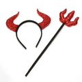 10-Pack Sequin Devil Horns Headbands & Wands | Party Props Costume Party Props Babs red