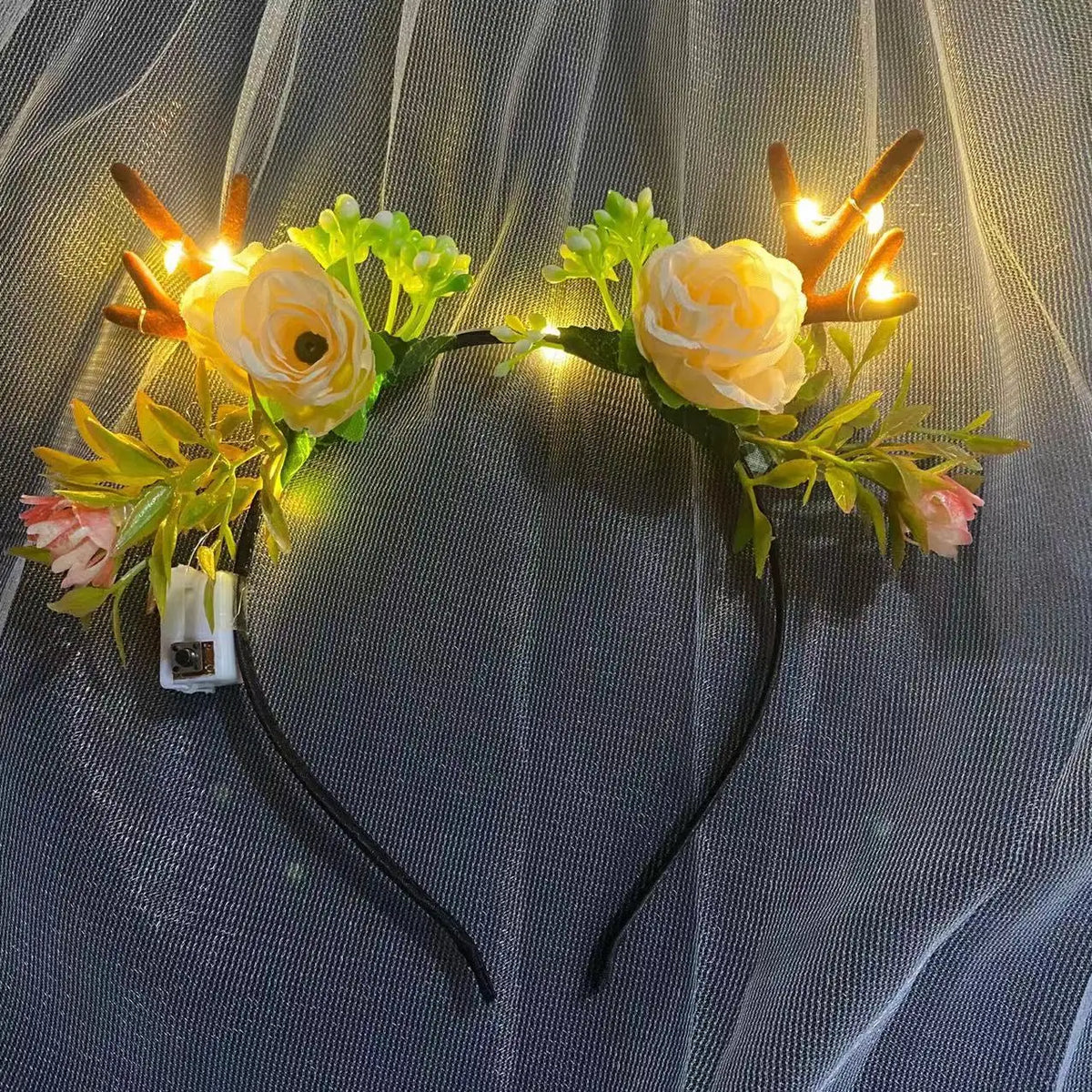 10-Pack LED Reindeer Antler Headbands – Christmas Glow Party LED Party Headbands Babs 1