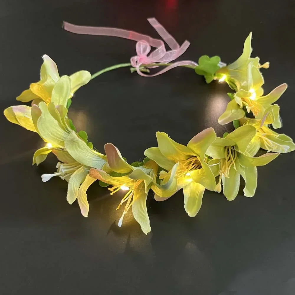 LED Flower Crown Headband – Glow Party & Festival Accessory LED Flower Crown Babs