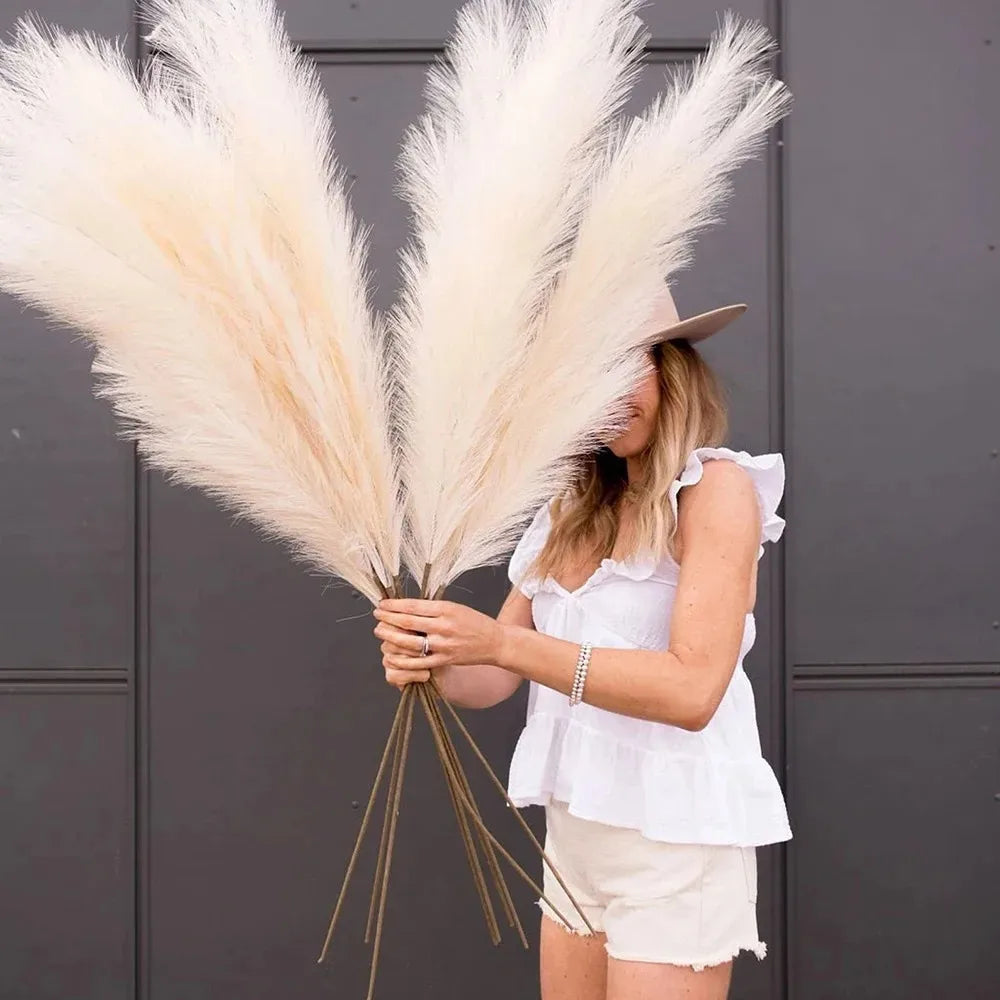 Artificial Pampas Grass Stems 90/120cm – Boho Home Decor Artificial Floral Stems Babs
