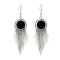 Classic Chain Drop Earrings – Vintage Long Alloy Gold & Silver Drop Earrings Babs Silver