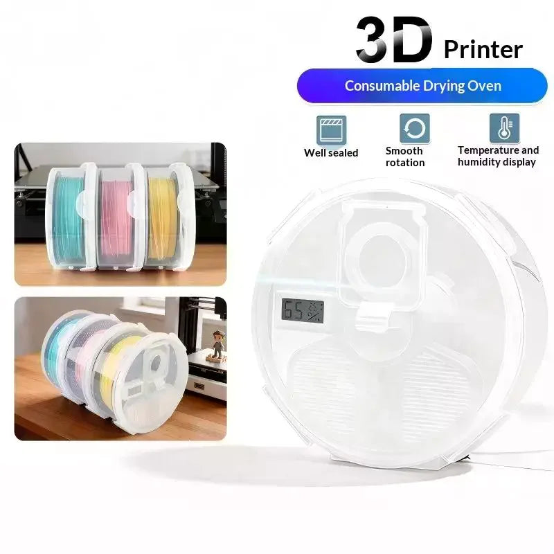 3D Filament Dry Box – Sealed Dustproof Storage with Humidity Monitor Filament Dry Box Babs