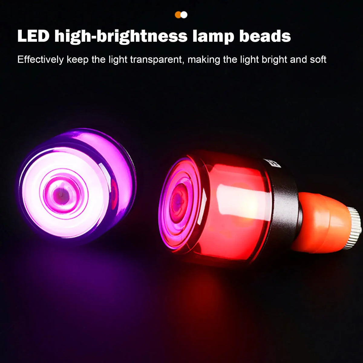 USB Rechargeable Waterproof Bike Handlebar End Lights (Pair) Bike Handlebar Light Babs